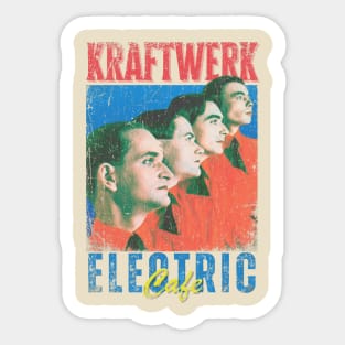 Kraftwerk Vintage 1970 // Electric Cafe Original Fan Design Artwork Sticker